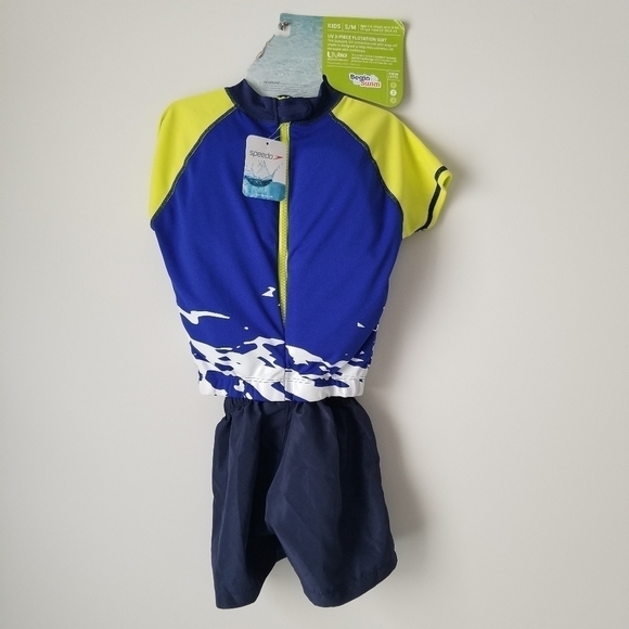Boy's Speedo Begin to Swim UV 2 piece Flotation Suit Toddler Size S/M - Picture 5 of 15